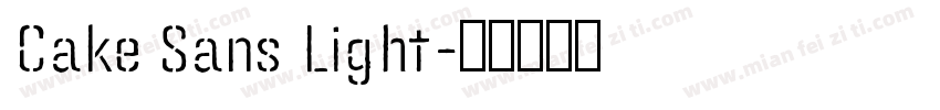 Cake Sans Light字体转换